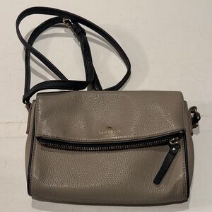 Kate Spade Taupe and Black Crossbody Bag